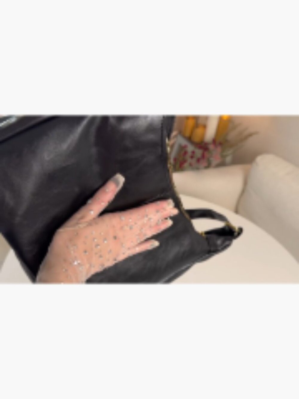 Ultra Soft Foldable Vegan Leather Hobo Bag Slouchy Shoulder Tote - Picture 7 of 7